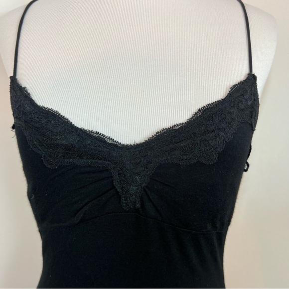 Y2K GUESS 2010 Corset Tie Lace Handkerchief Hem Dress Black Adjustable Straps XS - Picture 6 of 12